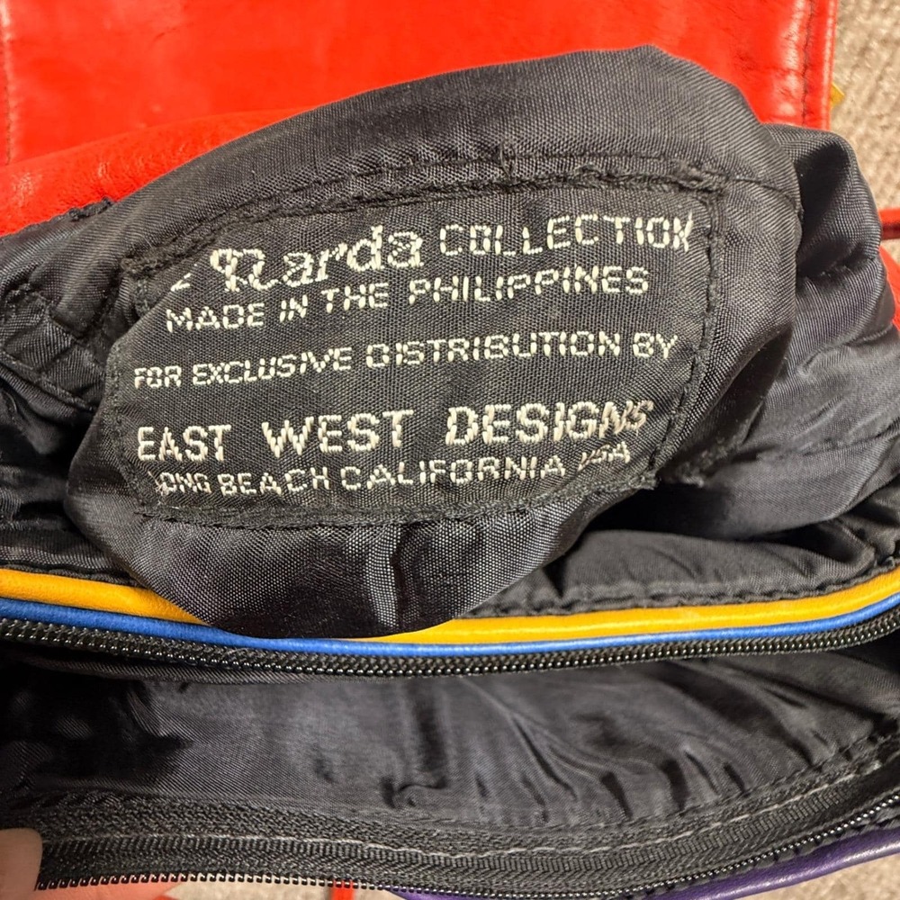 Vintage Narda Collection Patchwork Leather Crossb… - image 4